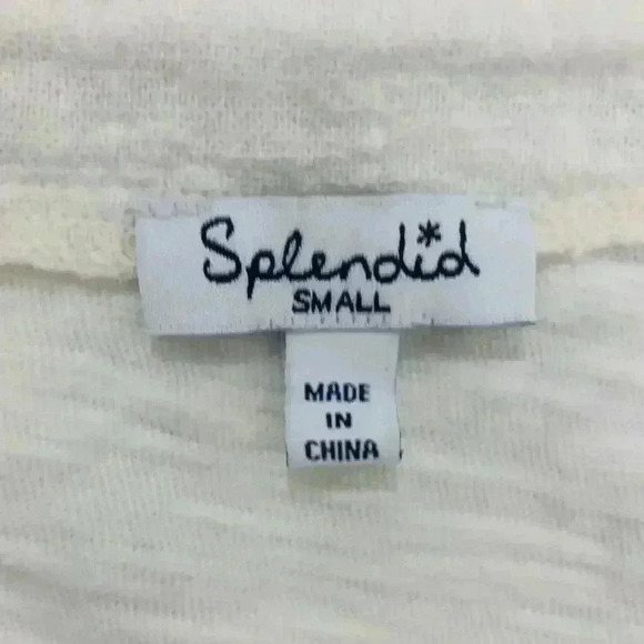 Splendid v-neck w/fringe hemline & bell sleeve  - Picture 4 of 4